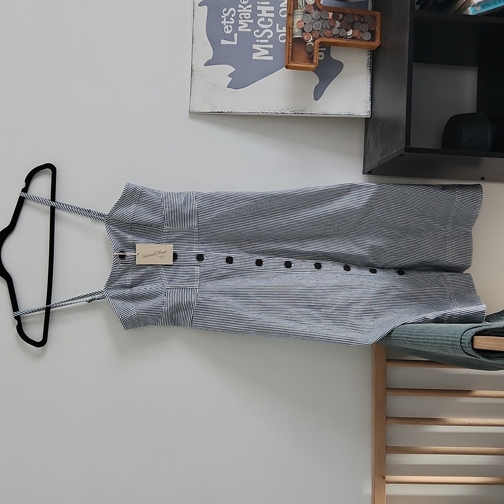 NWT Sleeveless Denim Corset Dress - striped